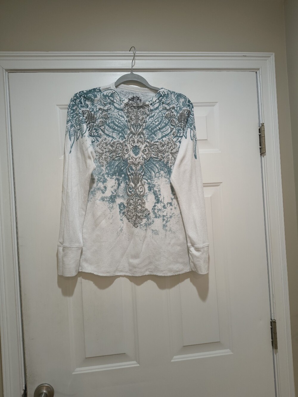 dikotomy Waffle Henley Size Large Gothic Style Graphic Print